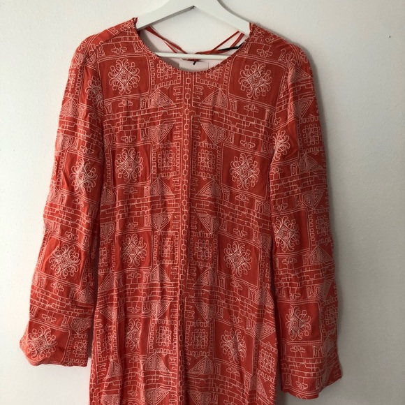 NWT Zara Long Embroidered Dress - Picture 6 of 9